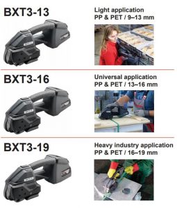 Gama da ferramenta de cintagem a bateria Signode BXT3