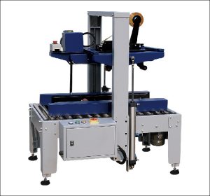 Seladora automática de caixas AUTO-TAPE com cabeça de fita superior na coluna