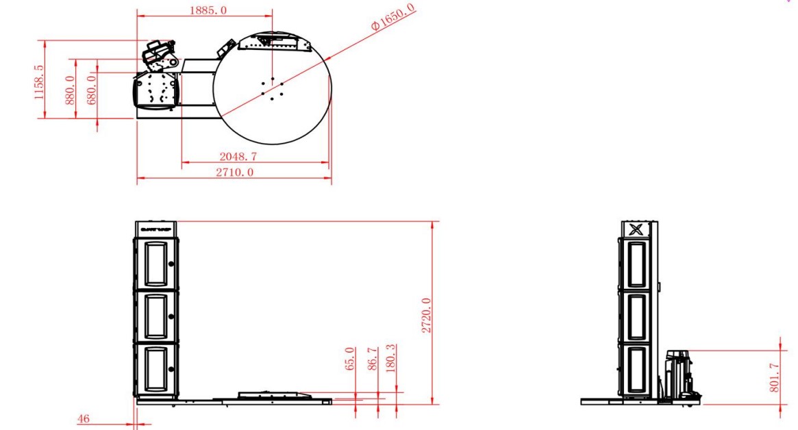 Planta da envolvedora de paletes automática SMARTWRAP X10 3000kg