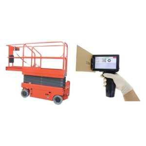 Elevador tesoura elétrico SMITH AS-X1012, altura de trabalho 12 m, plataforma 10 m, 320 kg